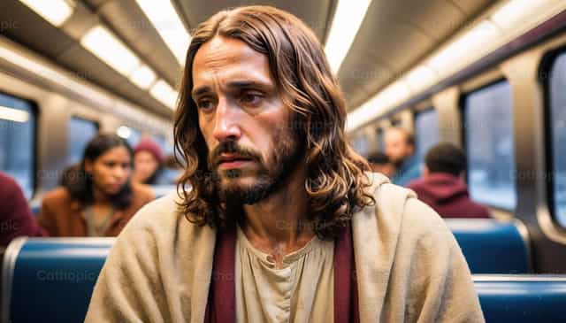 Ang Hindi Nakikitang Tagapagligtas: Si Hesus na Nakatanghal sa Sub - Mga Catholic stock image - Larawan ni catholicmall.org