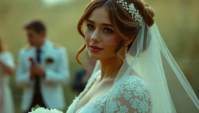 Il momento prima dell’eternità: una sposa pronta - Immagini stock cattoliche - Foto di catholicmall.org
