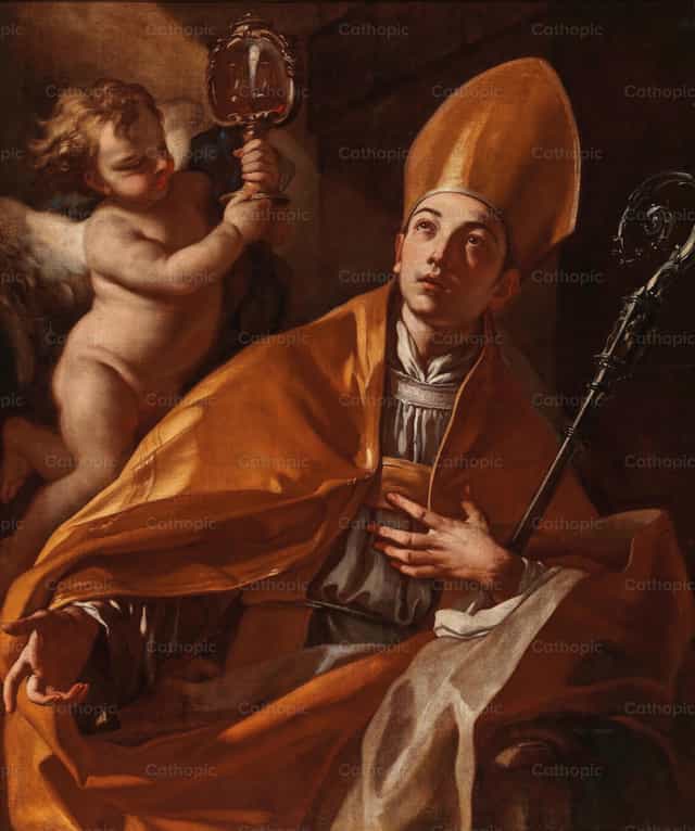 O Milagre de São Gennaro - Imagens católicas de stock