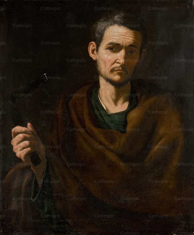 Saint Philippe, à mi-corps - Images catholiques de stock