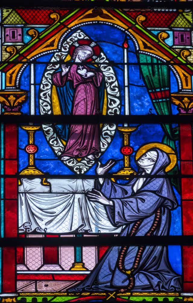 Visión del Sagrado Corazón a Margarita María Alacoque - Banco de imágenes católicas - Fotografía por Joan Sutter