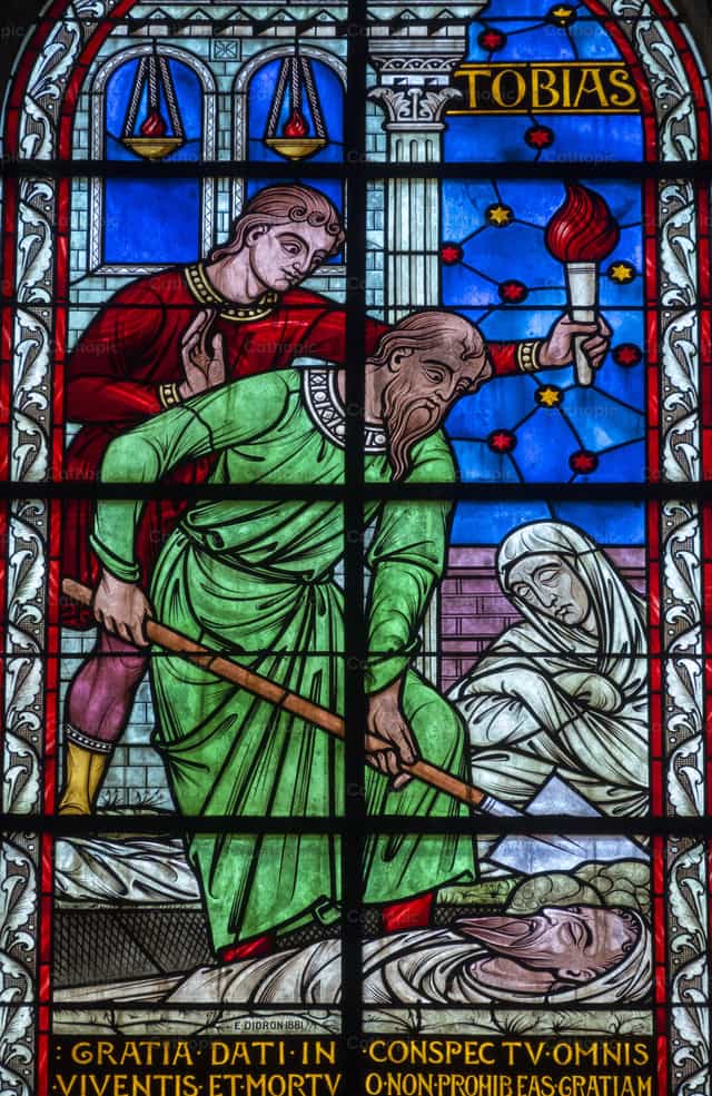 Tobit Buries the Dead - Catholic stock images - Photo by Joan Sutter