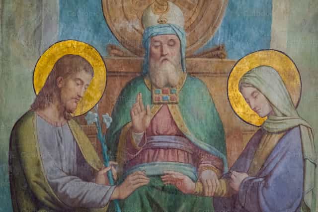 Ang kasal nina Maria at Jose - Mga Catholic stock image - Larawan ni Joan Sutter