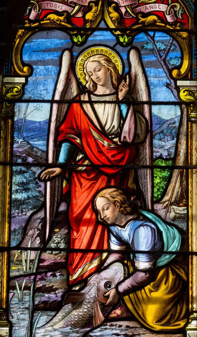 El Arcángel Rafael con Tobías - Banco de imágenes católicas - Fotografía por Joan Sutter