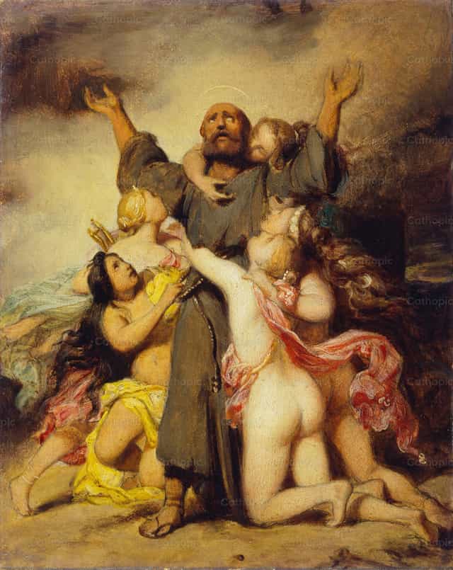 성 안토니오의 유혹 - 가톨릭 스톡 이미지 - 사진 제공 Restored Christian Art