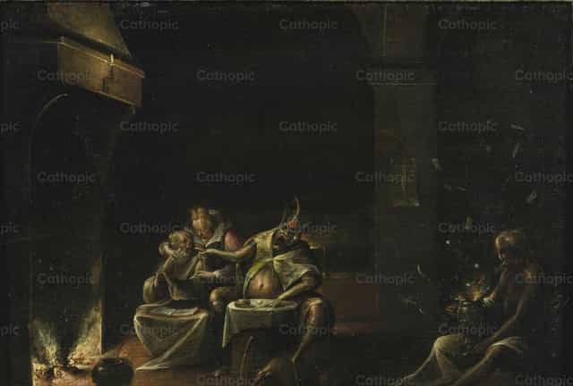 La tentación de San Jerónimo - Banco de imágenes católicas - Fotografía por Restored Christian Art