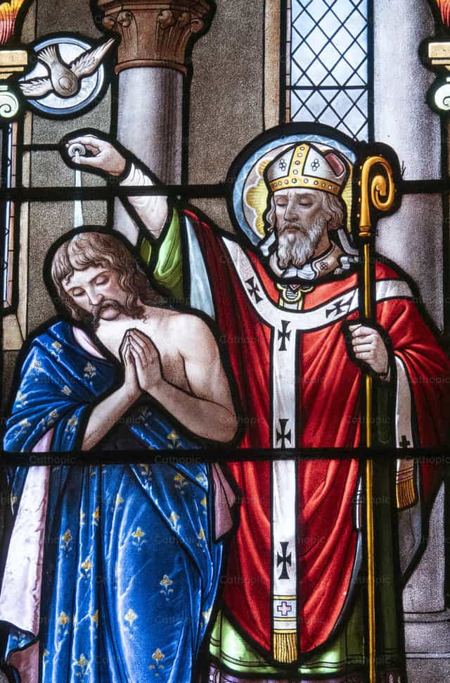 Bautismo de Clodoveo - Banco de imágenes católicas - Fotografía por Joan Sutter