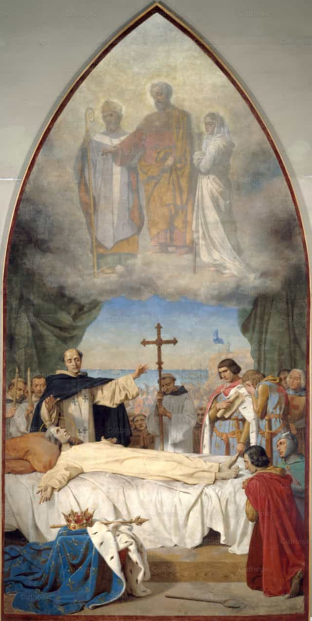 Szent Lajos halála - Katolikus stockképek