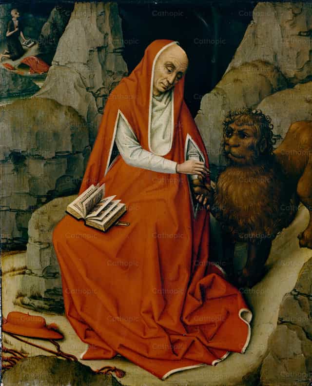 Szent Jeromos a pusztában - Katolikus stockképek - Fotó: Restored Christian Art