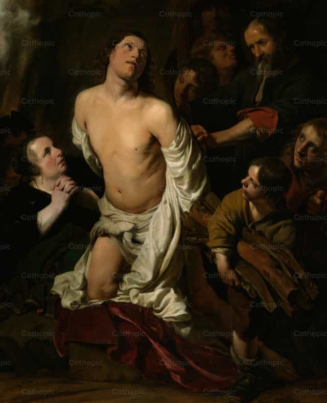 Martirio de San Lorenzo - Banco de imágenes católicas - Fotografía por Restored Christian Art