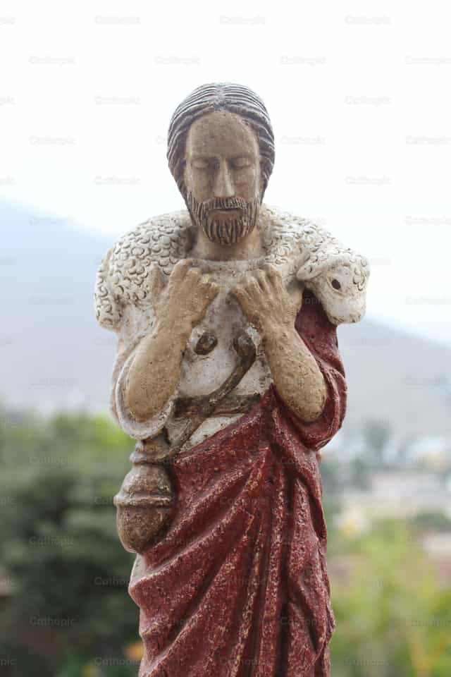 jesus the good shepherd - Catholic stock images