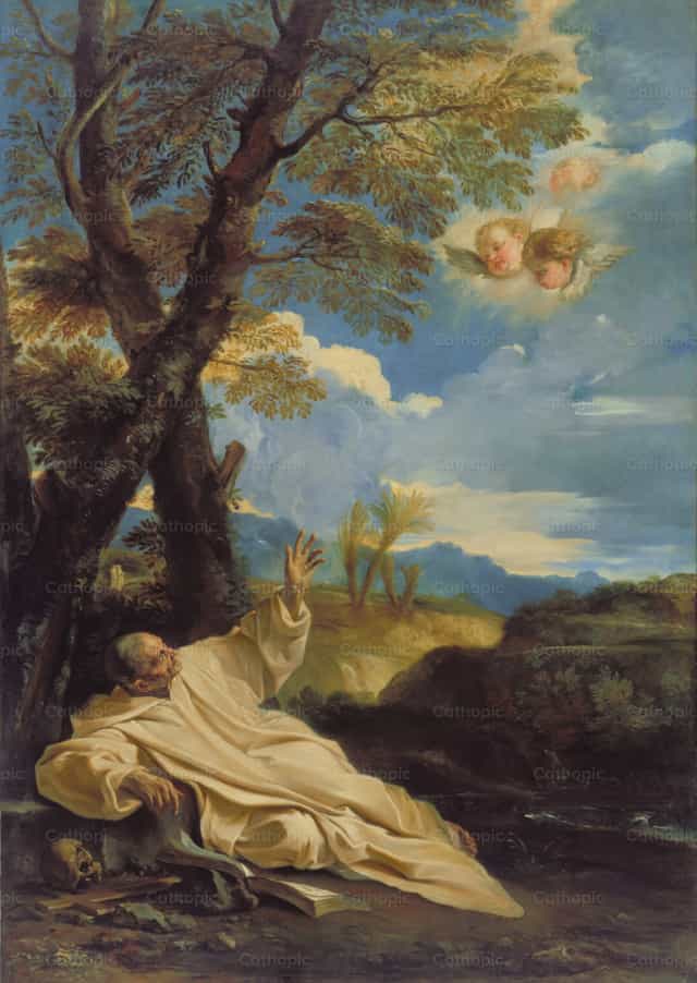 Ang Pangitain ni San Bruno - Mga Catholic stock image
