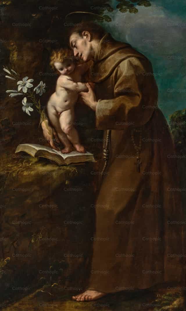 San Antonio de Padua con el Niño Jesús - Banco de imágenes católicas