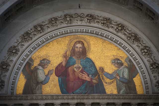 Mosaico de la Basílica del Sagrado Corazón de Roma - Banco de imágenes católicas - Fotografía por Matteo Cavallone