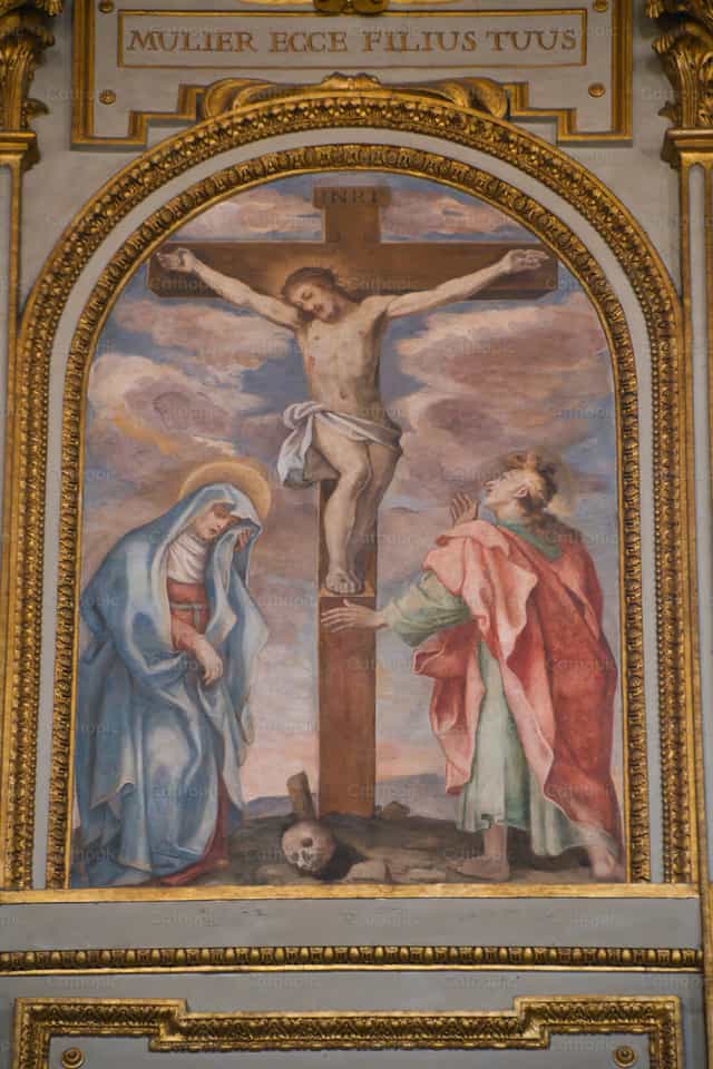 Crucificação em Santa Maria Maggiore - Imagens católicas de stock - Foto de Matteo Cavallone
