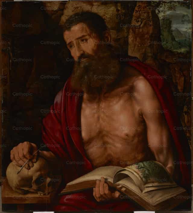 圣杰罗姆沉思 - 天主教图库图片 - 摄影： Restored Christian Art