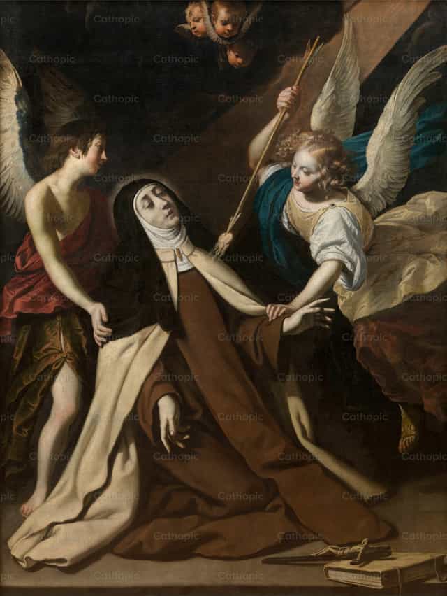 아빌라의 성녀 데레사 - 가톨릭 스톡 이미지 - 사진 제공 Restored Christian Art