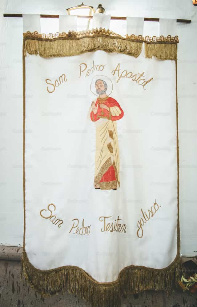 Bandeira de São Pedro - Imagens católicas de stock