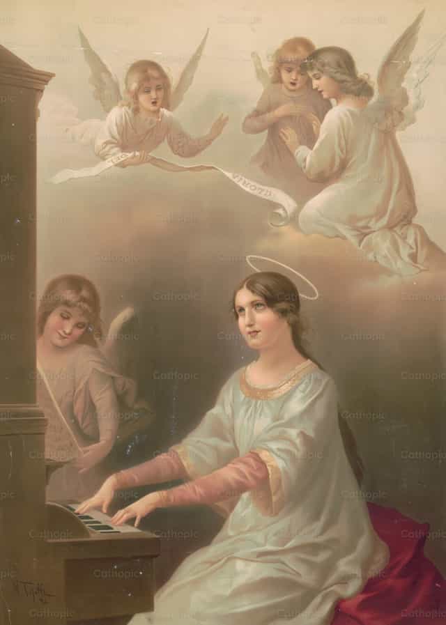 성녀 세실리아 - 가톨릭 스톡 이미지 - 사진 제공 Restored Christian Art