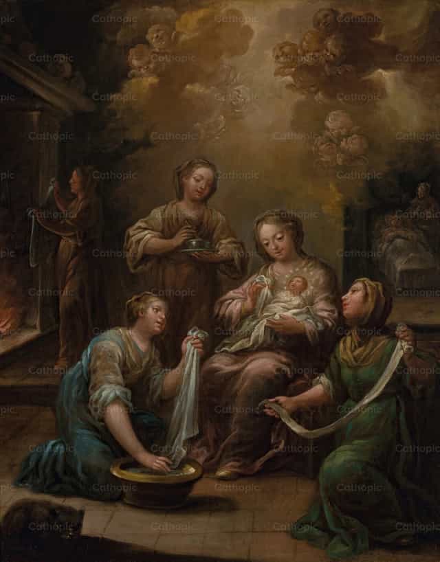 El nacimiento de la Virgen - Banco de imágenes católicas