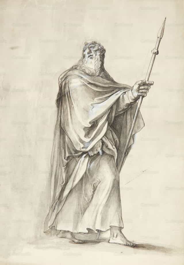 Jésus et les douze apôtres - Mathias - Images catholiques de stock