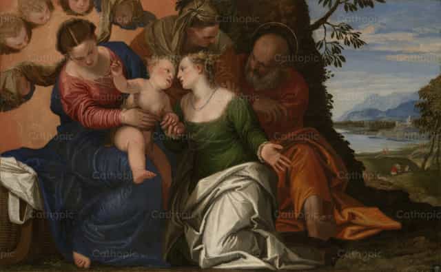 Il Matrimonio Mistico di Santa Caterina d’Alessandria - Immagini stock cattoliche - Foto di Restored Christian Art