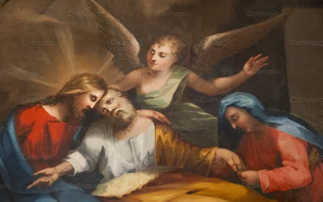Kamatayan ni San Jose - Mga Catholic stock image - Larawan ni Joan Sutter