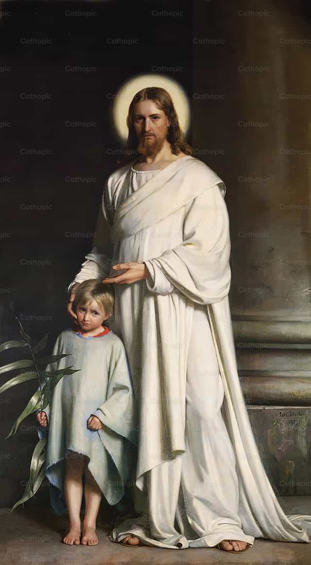 基督祝福小孩子 - 天主教图库图片 - 摄影： Restored Christian Art