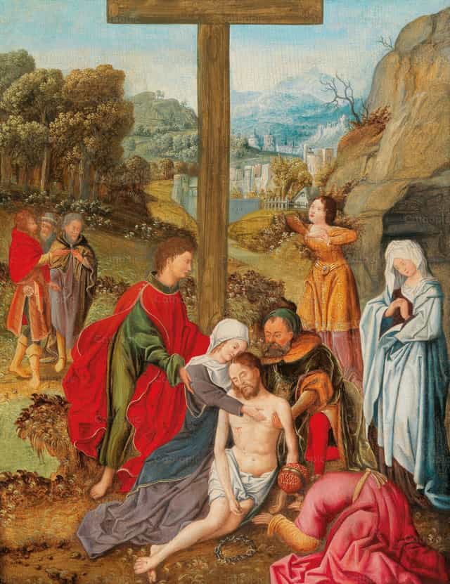 La Lamentation du Christ - Images catholiques de stock - Photo de Restored Christian Art