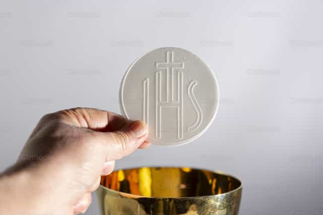 Eucharystia, Rzeczywista Obecność - Katolickie zdjęcia stockowe