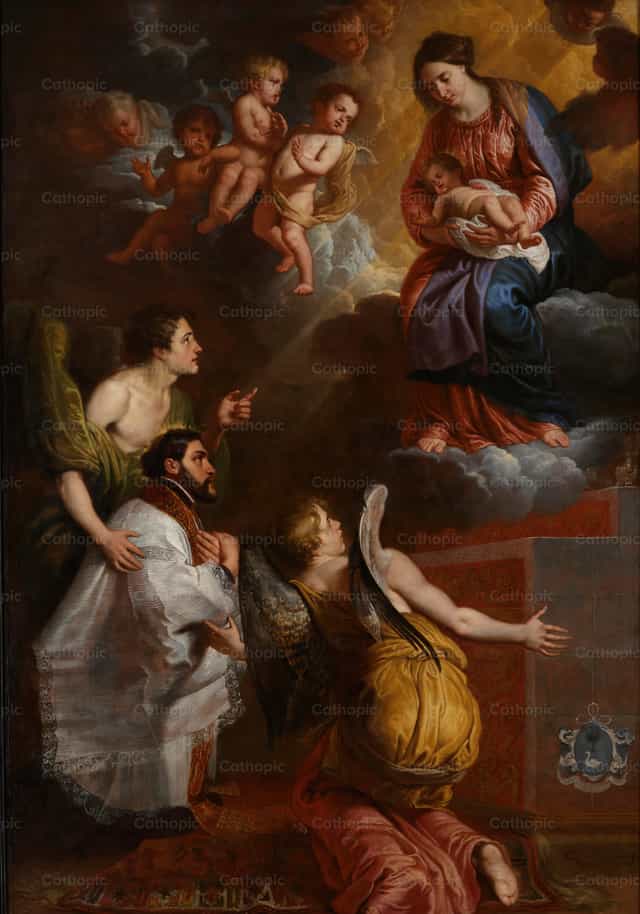 Ang Pangitain ni San Francisco Javier - Mga Catholic stock image