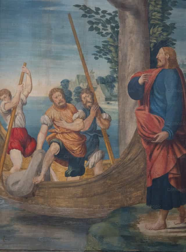Jesus calls the apostles - Catholic stock images