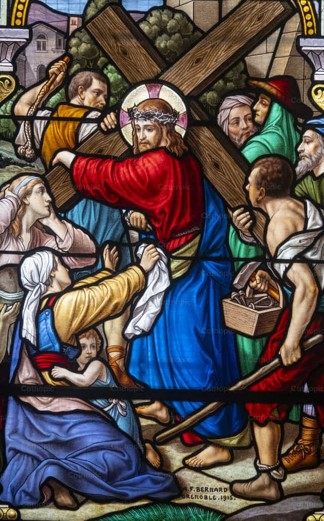 Jesus begegnet den Frauen von Jerusalem - Katholische Stockfotos - Foto von Joan Sutter
