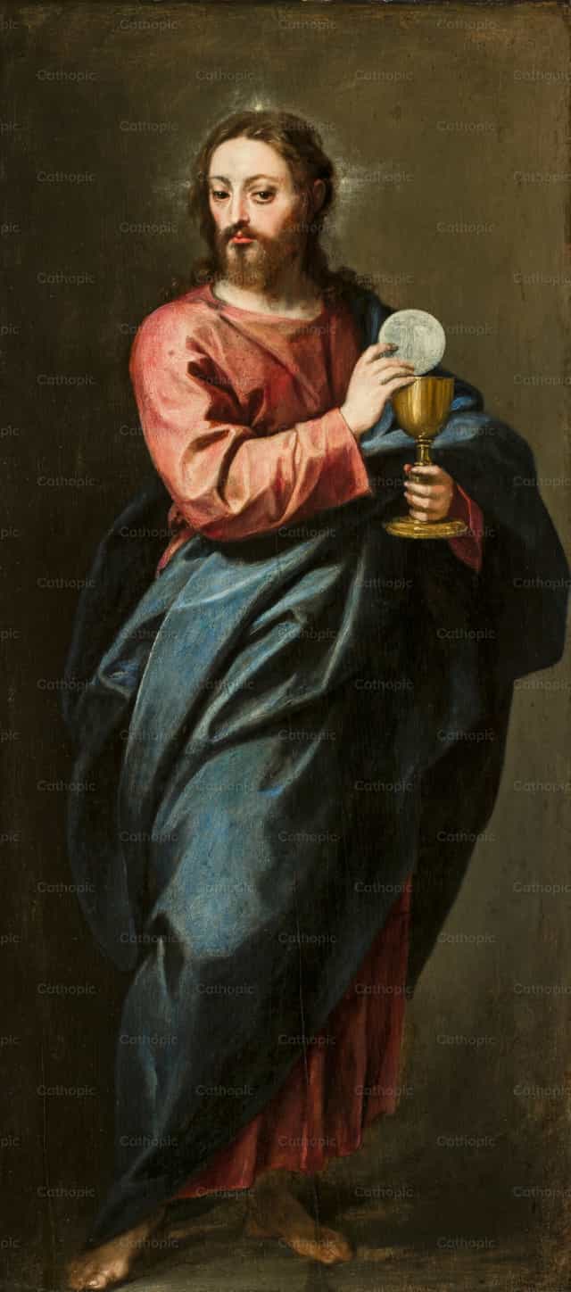 Christus de Verlosser - Katholieke stockfoto's - Foto door Restored Christian Art