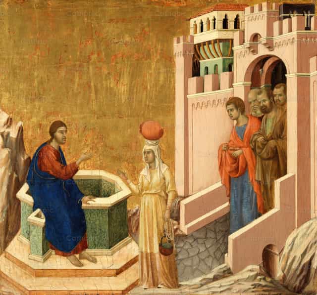 Le Christ et la Samaritaine - Images catholiques de stock - Photo de Restored Christian Art