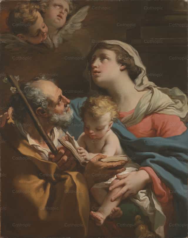 La Sainte Famille - Images catholiques de stock - Photo de Restored Christian Art