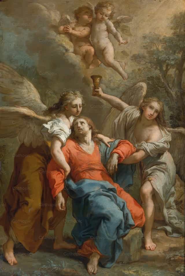 De Agonie van Christus - Katholieke stockfoto's