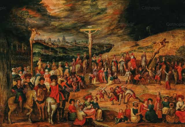 加尔瓦略山上的受难 - 天主教图库图片 - 摄影： Restored Christian Art