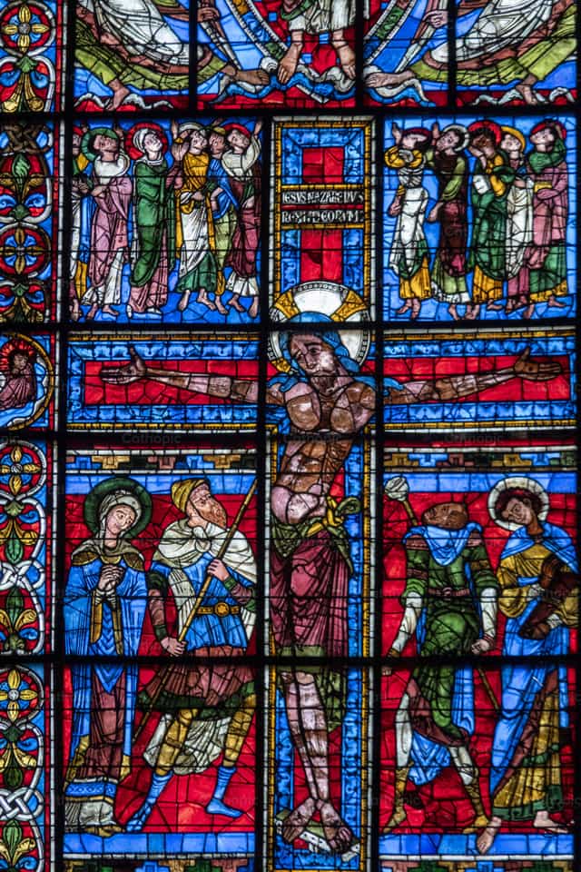 Coração de Jesus trespassado pela lança do centurião - Imagens católicas de stock - Foto de Joan Sutter