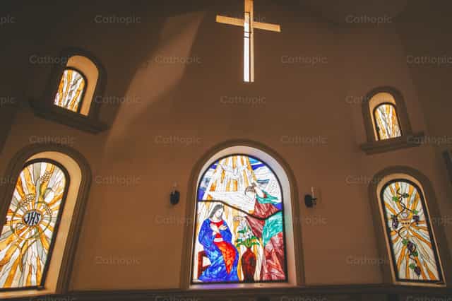 Anunciação - Imagens católicas de stock
