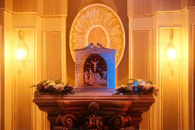 Kapelle des Allerheiligsten - Katholische Stockfotos