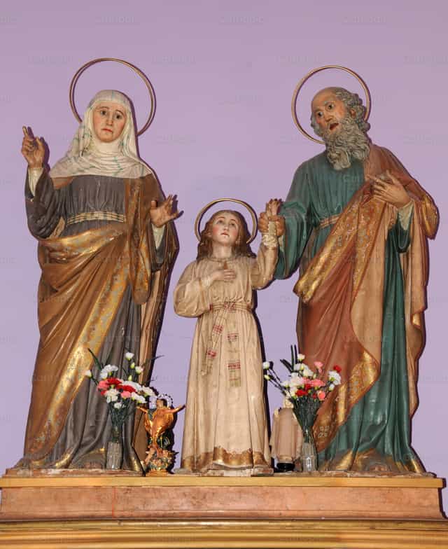 Voorstelling van de Heilige Maagd Maria als kind - Katholieke stockfoto's