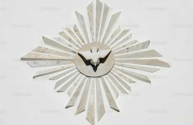 Dove Relief, Symbol of Holy Spirit and Peace - Catholic stock images - Photo by Joan Sutter