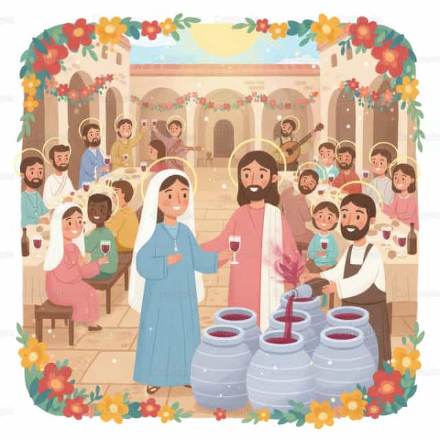 Mga Makikinang na Misteryo: Kasalan sa Cana - Mga Catholic stock image - Larawan ni Gerardo Juarez