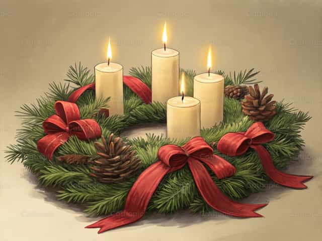 Kandilang Pasko ng Pagdating - Mga Catholic stock image