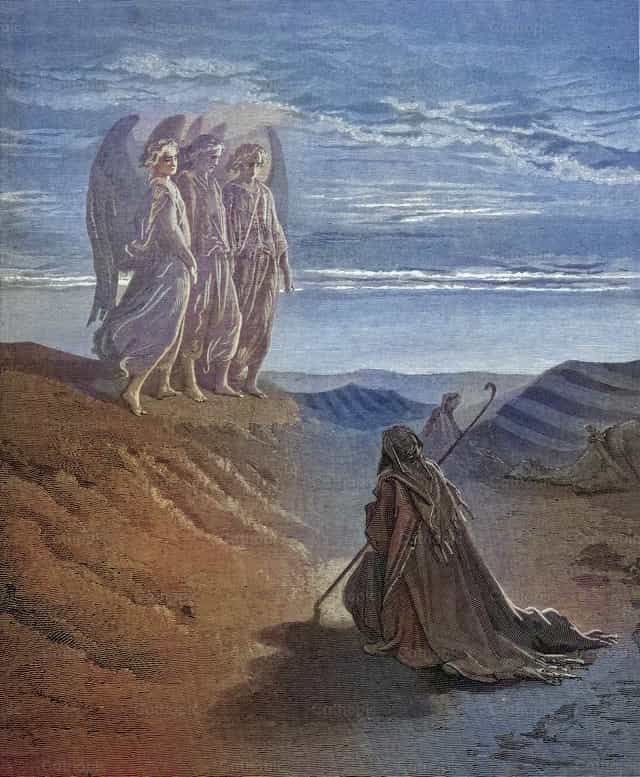 아브라함, 세 천사의 방문을 받다 - 가톨릭 스톡 이미지 - 사진 제공 Bible and Art