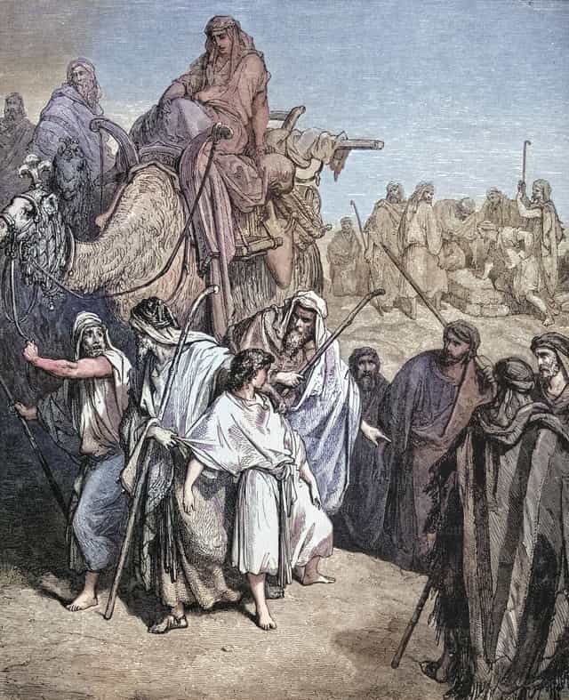 Joseph von seinen Brüdern verkauft - Katholische Stockfotos