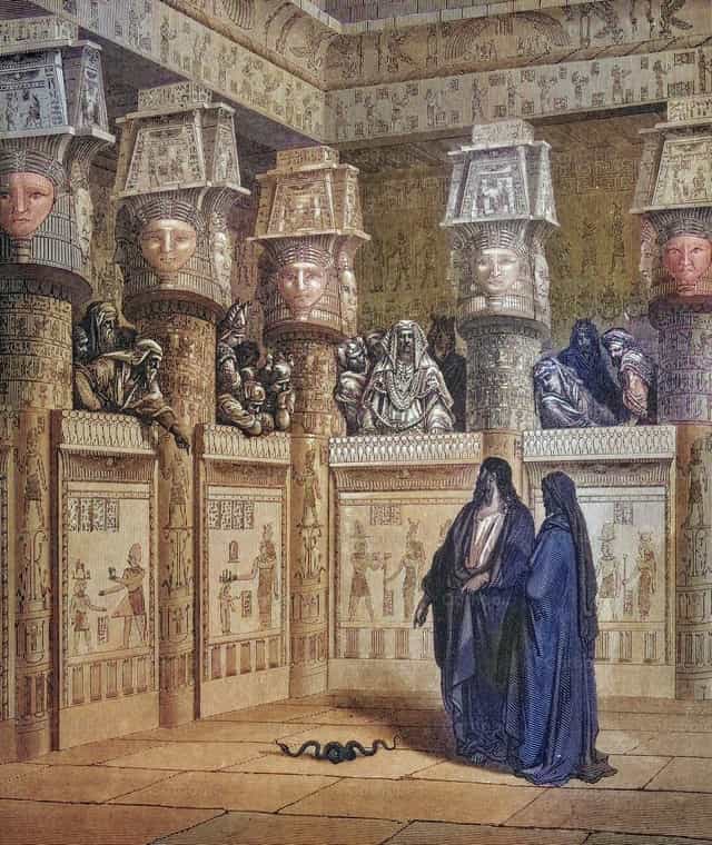 Mózes a fáraó előtt - Katolikus stockképek - Fotó: Bible and Art