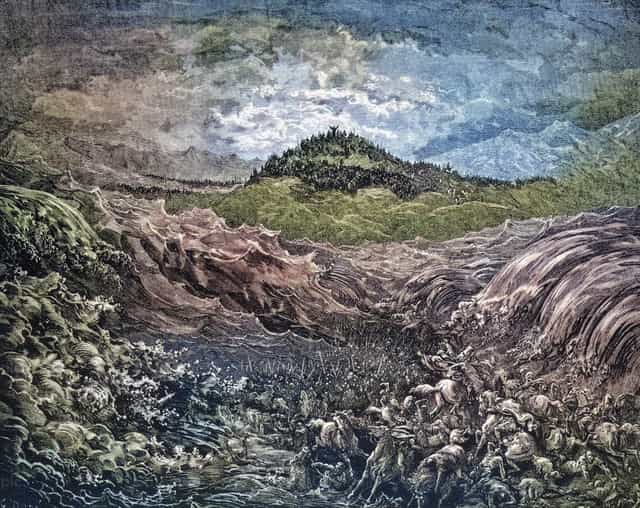 홍해에 빠져 죽은 군대 - 가톨릭 스톡 이미지 - 사진 제공 Bible and Art