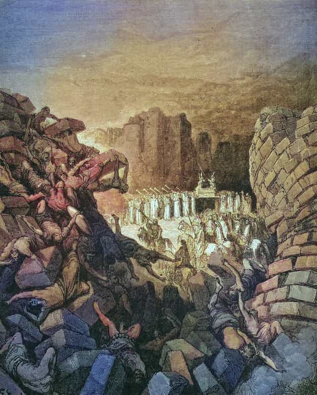 Walls of Jericho Destroyed - Catholic stock images